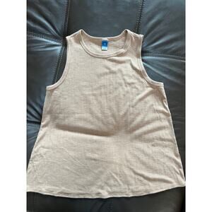 Old Navy Luxe ribbed tank top, tan heather, women's size XS